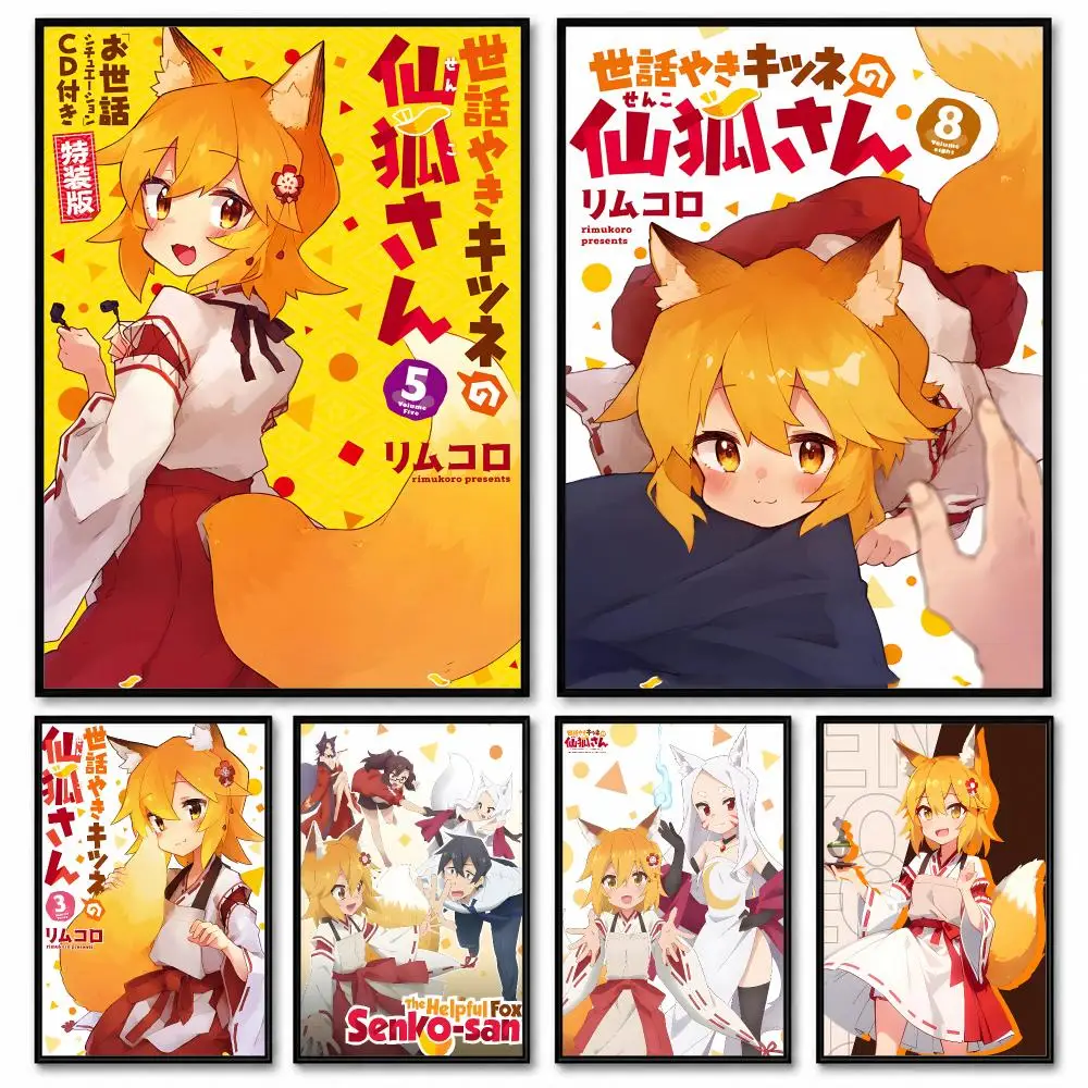 The Helpful Fox Senko San Cartoon Poster Room Decor Home Wall Art Printing Waterproof Garage BedRoom Posters Gift