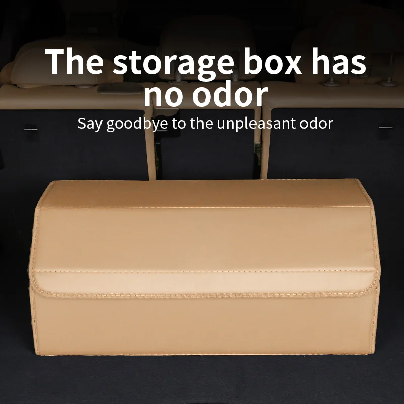 صندوق تخزين سعة كبيرة قابل للطي لسيارة فولكس فاجن جولف 4 5 7 VW ID3 ID4 ID.Buzz Polo Passat B6 منظم صندوق السيارة 1 قطعة جلد PU #4