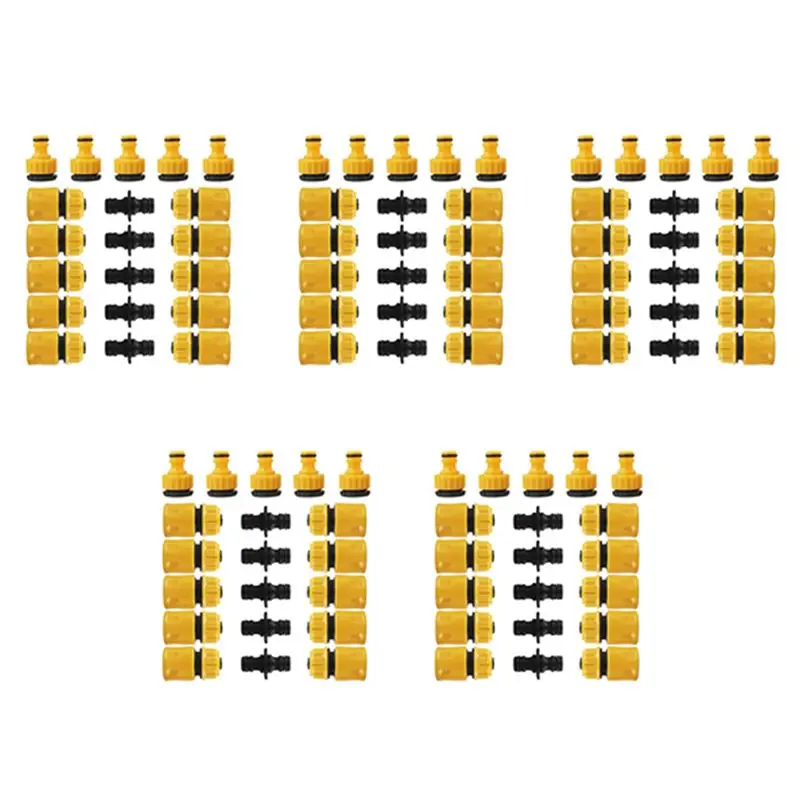 ABWZ-100 Pcs Garden Hose Connector Set, Connector Hose End Connector Double Hose Connectors Extender Hose Quick Connectors