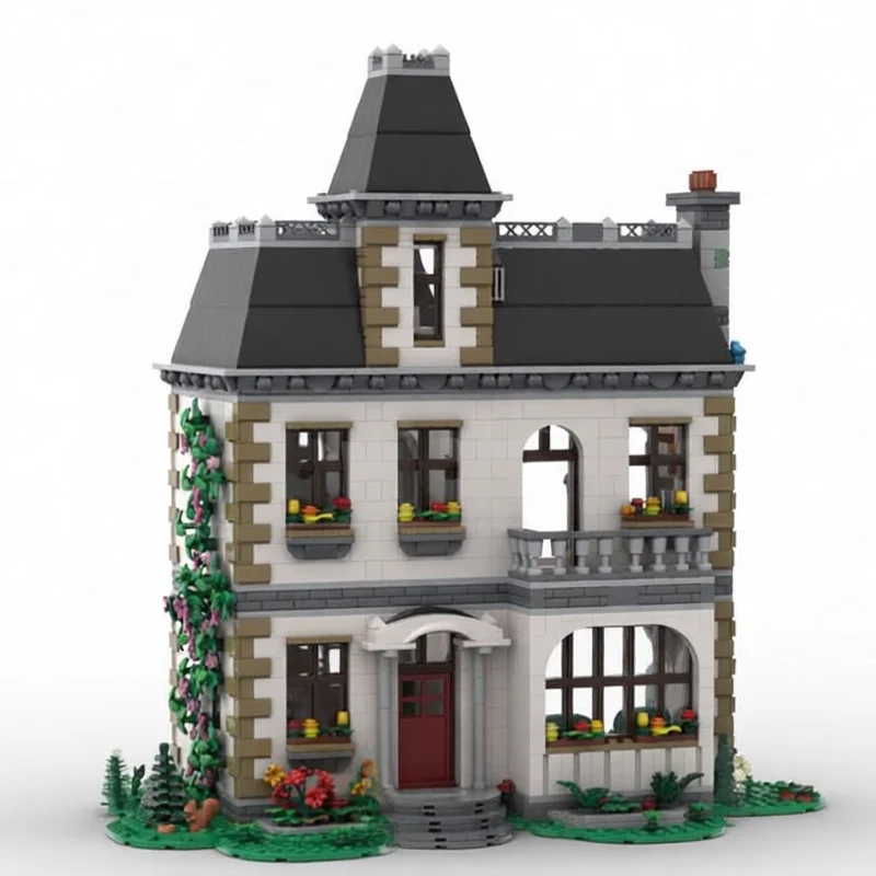 4333 Piezas de Construcción Modular, Casa Familiar Vintage MOC, Bloques de Construcción Modulares Personalizables, Diseño Creativo, Juguete de Ensamblaje DIY para Niños, Regalo