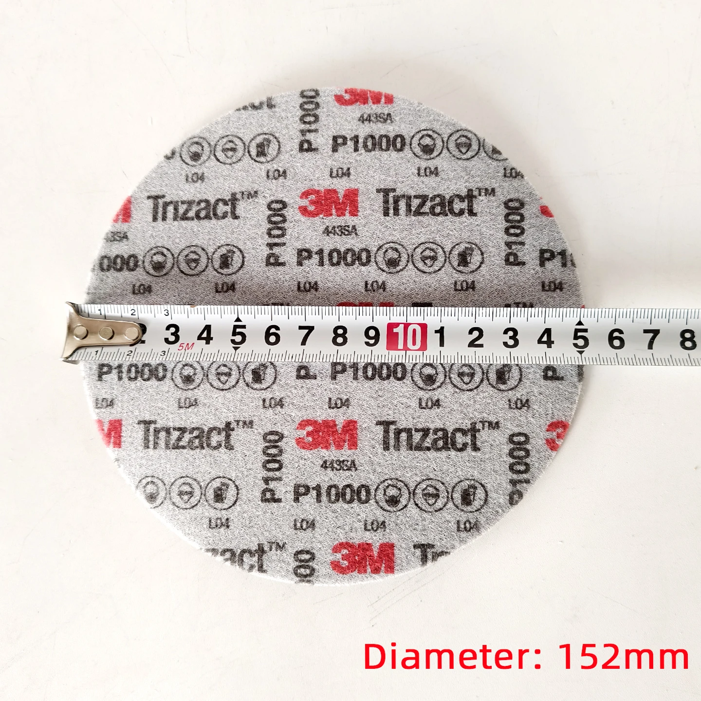 3M 02090 الهرم 6 بوصة الإسفنج الصنفرة 152 مللي متر 1000 حصى 4 مللي متر سميكة مناسبة لصنفرة السيارات وتلميع الخشب #4