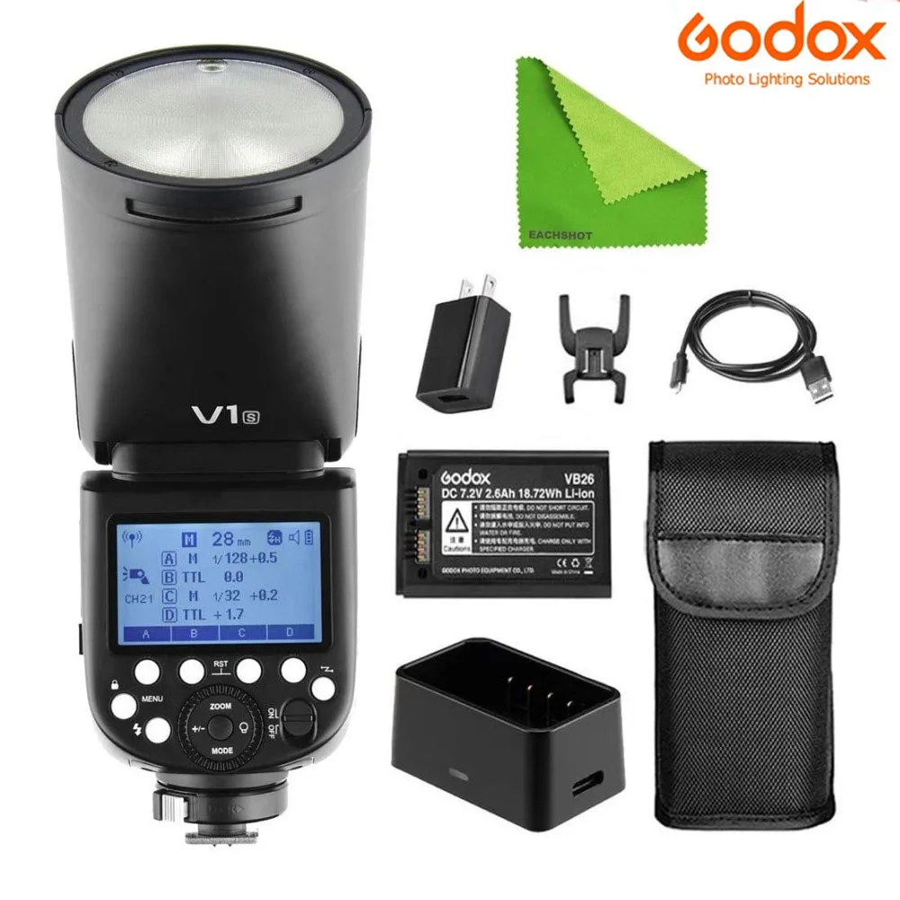 

Godox V1 Flash Speedlight V1C V1N V1S V1O V1P TTL Li-ion Round Head Camera Speedlite For Canon Nikon Sony Fuji Pentax