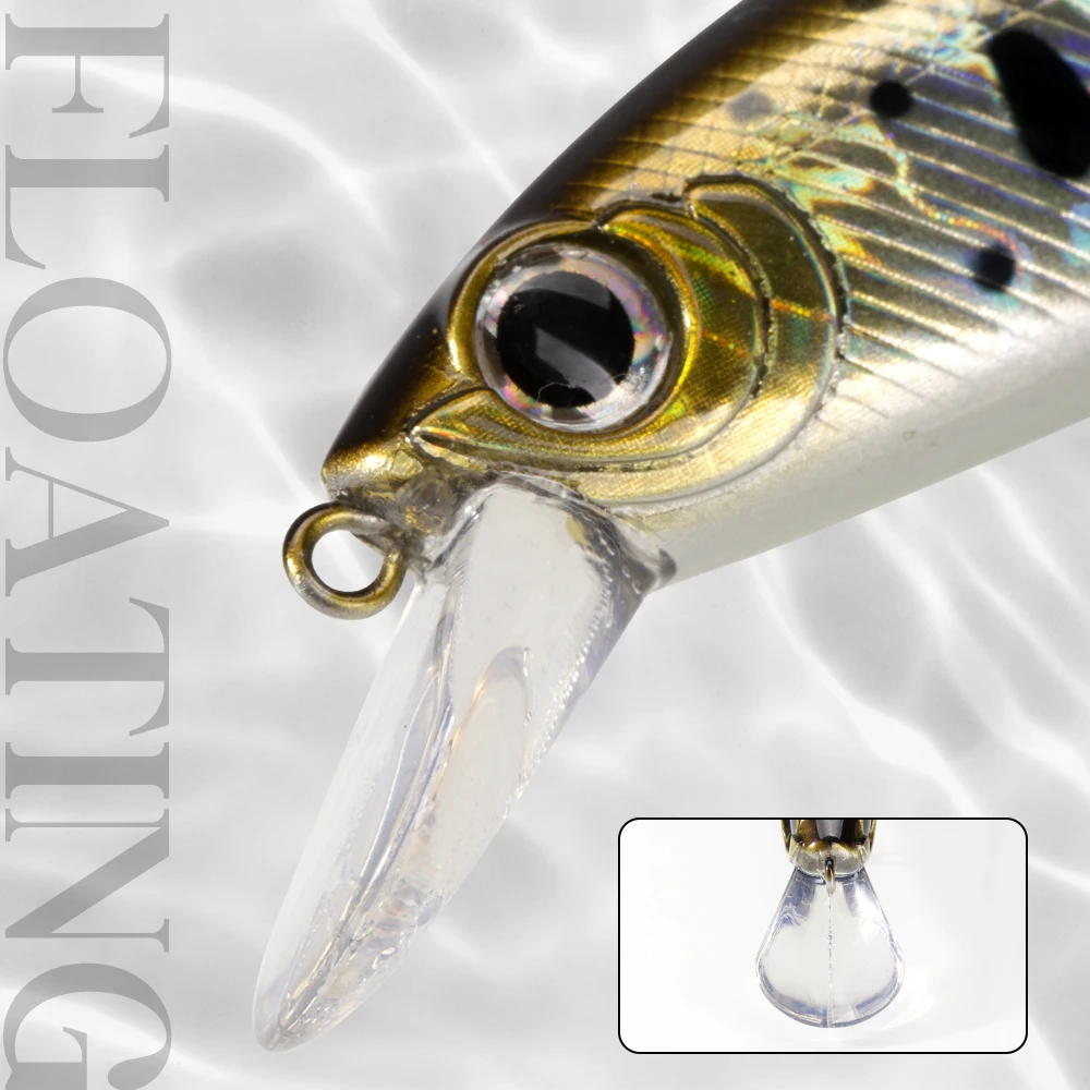 Hunthouse Rigge Flat Minnow Fishing Lure lento affondamento Hard Bait Wobbler 75mm 8.5g artificiale acqua salata luccio Bass Sea Fish Tackle