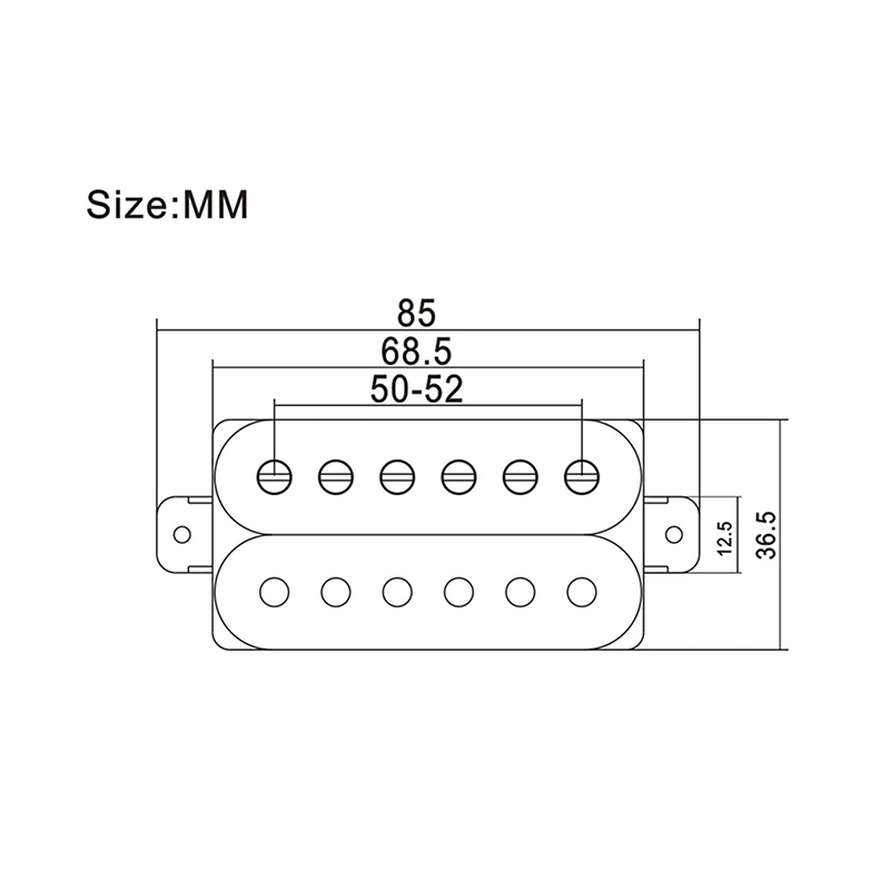 Electric Guitar Pickup Coil Spliting Pickup Humbucker Dual Coill Pickup 4 Conduct Cable N-7.5K/B-15K Output Transparent