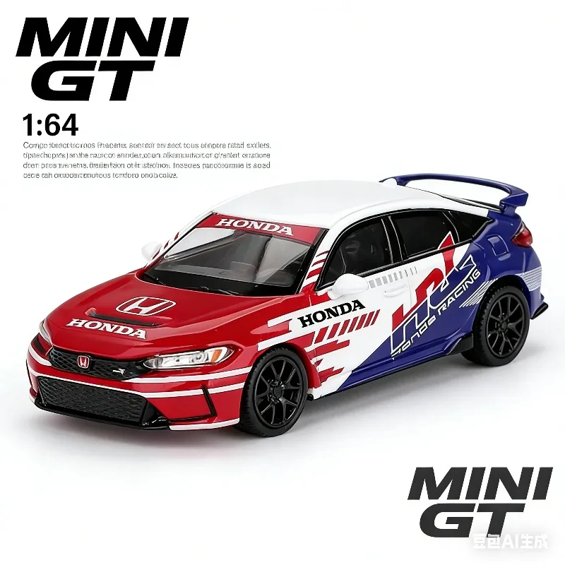 

MINI GT 1:64 Honda Civic TYPE R Alloy Model Car, Boys' Holiday Gift Toy, Adult Collection Decoration Piece.
