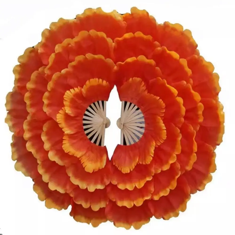 New 90cm Half-folded Dance Fan 5 Layers Adult Square Dance Fan 9 Colors Club Performance Props