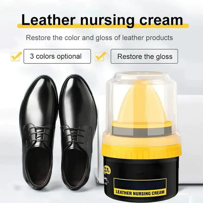 Leather Shoe Maintenance Oil With Sponge Liquid Shoe Polish Cream Fade-Resistant Leather Care Repair Cream For Sofas Furniture