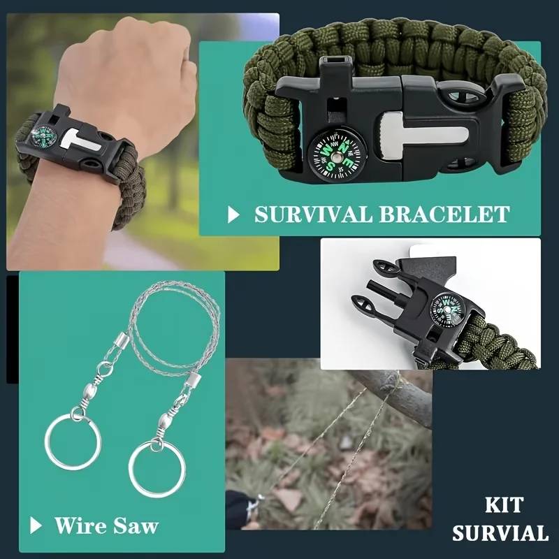 242 Survival Kit for Outdoor Adventure Travel Camping Sports Office Car School Emergency First Aid Equipment Tool Gift for Men And Women