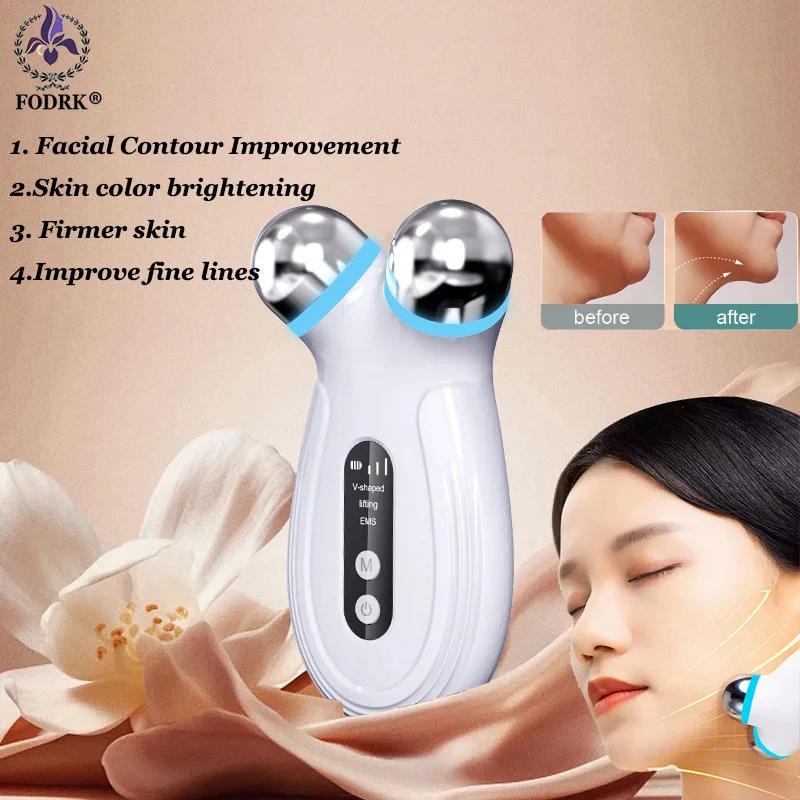 

Skin Care EMS Microcurrent High Frequency Facial Massager for Home Appliance Anti Wrinkle Chin-up Face Lifting Massager