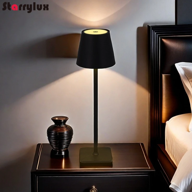 USB Rechargeable Table Lamp Touch Dimming LED Ambient Light for Bar Camping Bedside Decoration Desktop