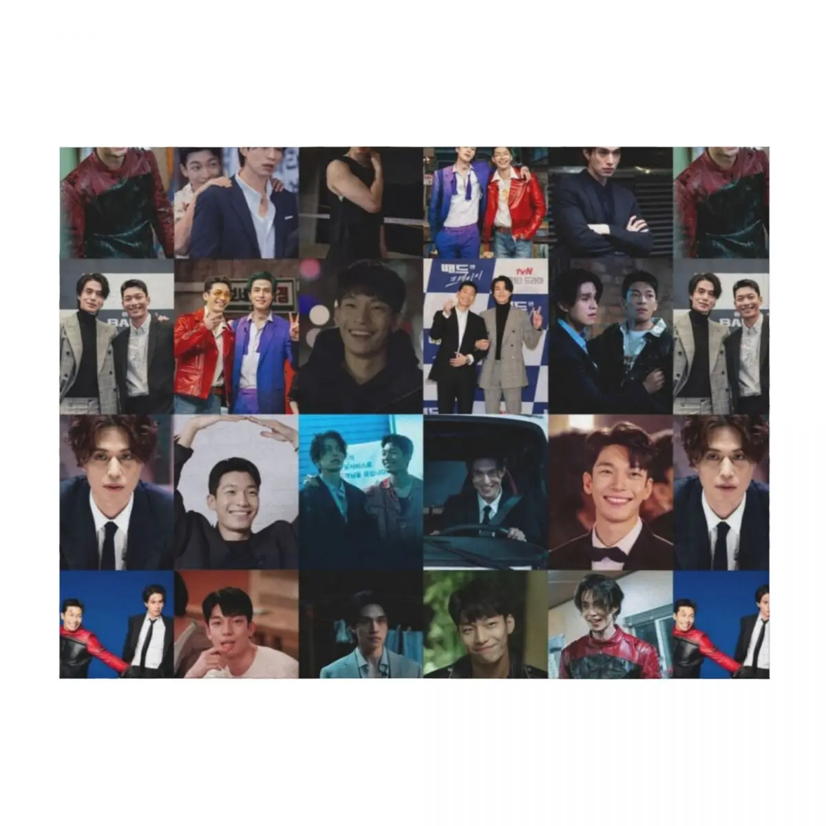 

Lee Dong Wook and Wi Ha Joon Throw Blanket Winter beds Sofa Quilt Bed funny gift Blankets