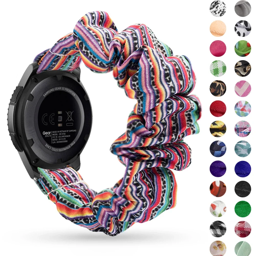 20 22mm Scrunchies Elastic Watch band For samsung galaxy watch 46mm active 2 42mm huawei watch GT2 Strap gear s3 amazfit bip