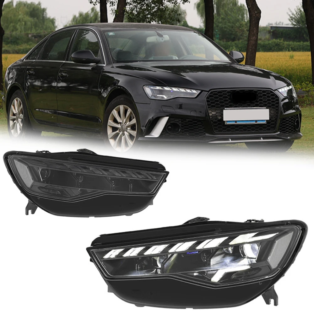 

Стайлинговые светодиодные фары для AUDI A6L A6 C7 16-18 новый стиль светодиодные DRL Автомобильные фары в сборе Сигнал автоаксессуары Модифицированная лампа