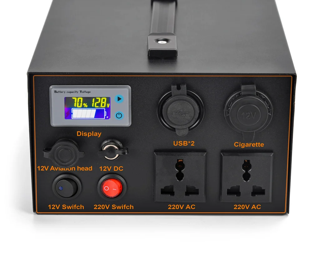 Portable Generator 12v Lifepo4 Battery 30ah 50ah Inverter 500w Power Station AC220v Lithium Battery Pack Solar Outdoor Energy