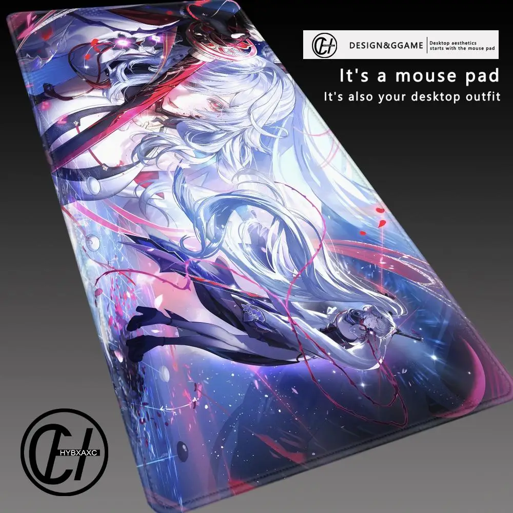 Zankou Gaming NTE Neverness To Everness Anime Girl Mouse Pad Non-Slip Base Rubber Office Mousepad HD Printing Overlock Desk Mat