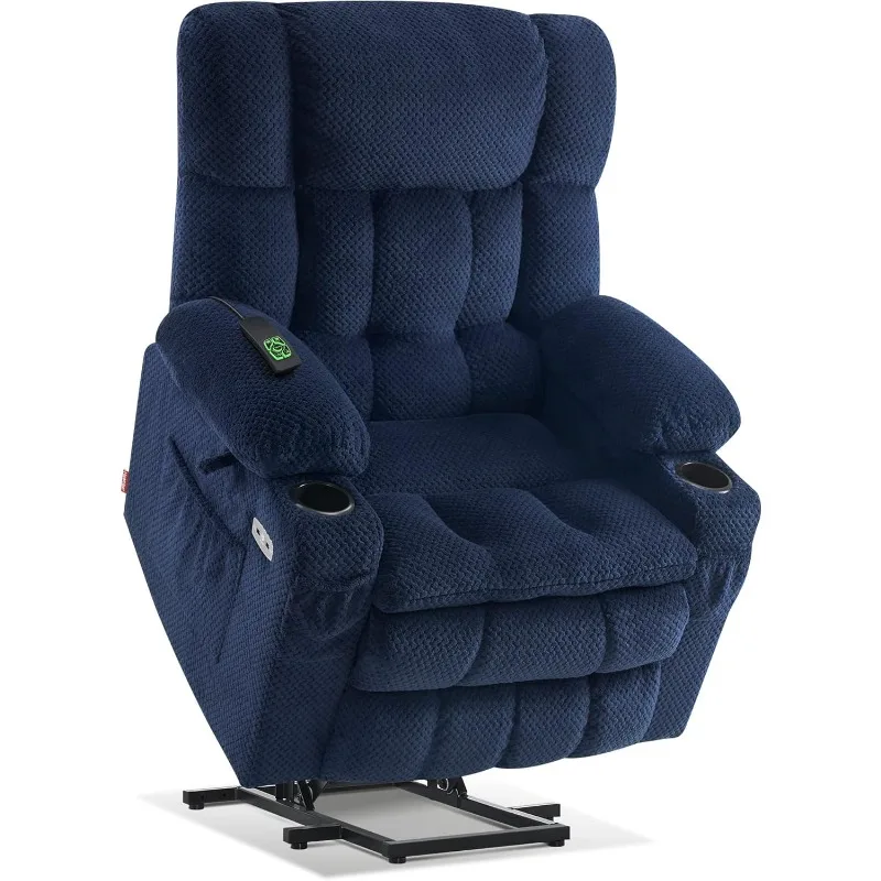 Dual Motor Power Lift Recliner Chair Sofa with Massage and Heat for Big Elderly People, Infinite Position