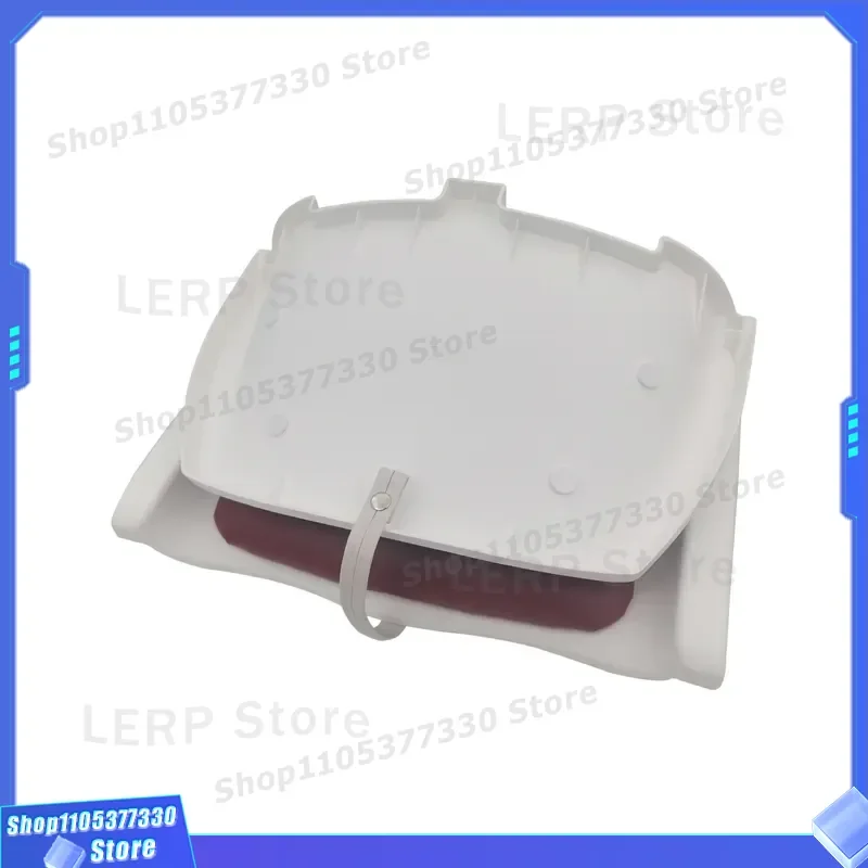 White Nylon Foldable Marine Boat Seat Red Accent Durable Fishing Deck Chair Lightweight Portable Seating for Small Watercraft