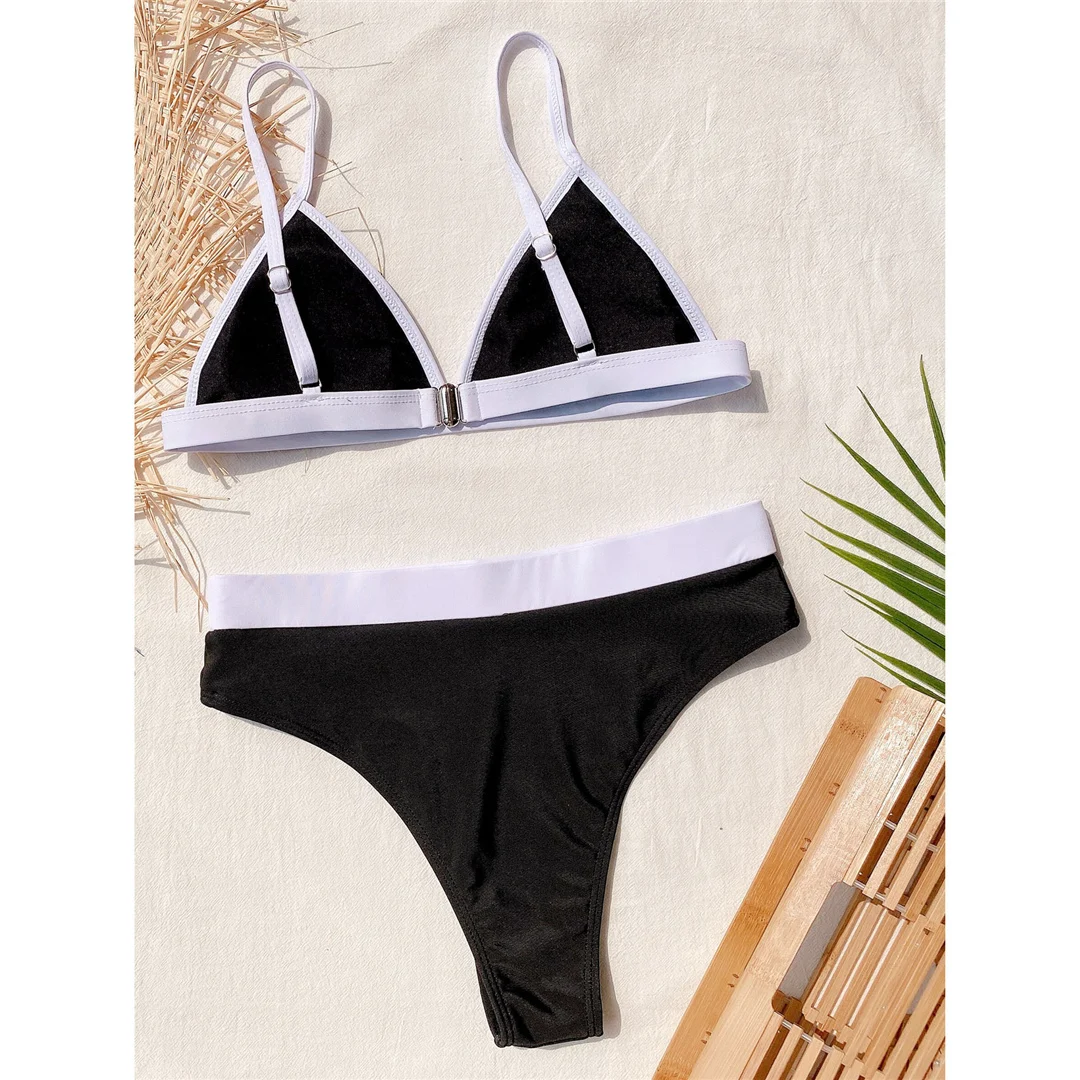 Bikini mit Schlangenhautmuster, hoher Taille, zweiteiliger Badeanzug für Damen, Badebekleidung, Badeanzug, Damenbikini V4204 – Detail 8