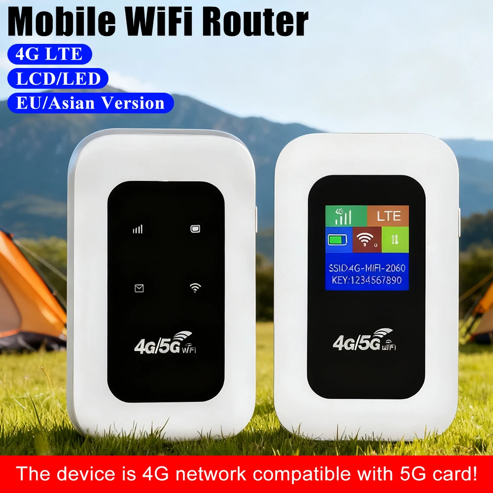 4G LTE Mobile WiFi Router with SIM Card Slot 150Mbps Wireless Router Repeater Mini Outdoor Hotspot for Home Office RV Camping