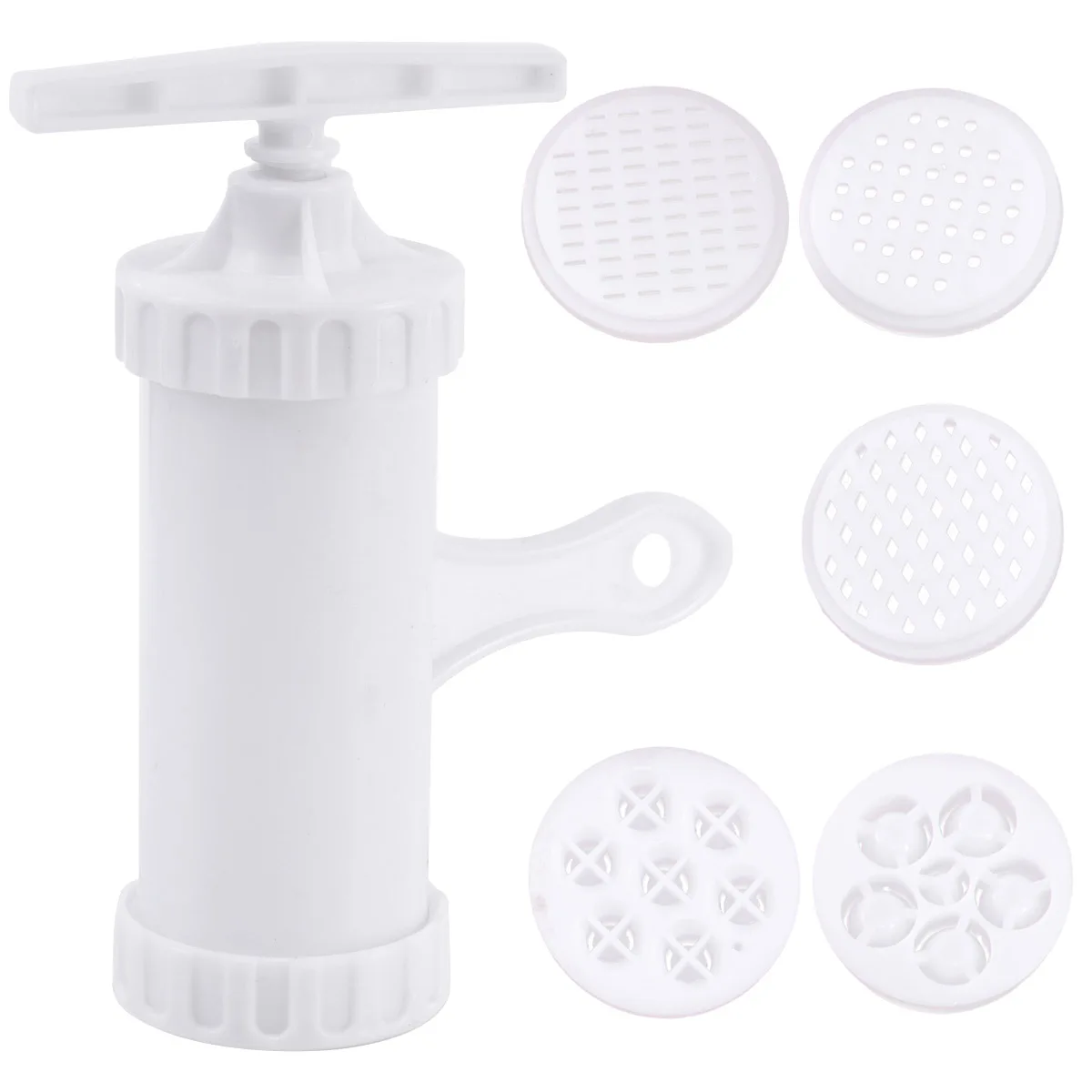 

2pcs Noodle Maker Manual Machine Mini Noodle Maker for Fresh Noodles Sausage Plastic Household Use Baking Tool