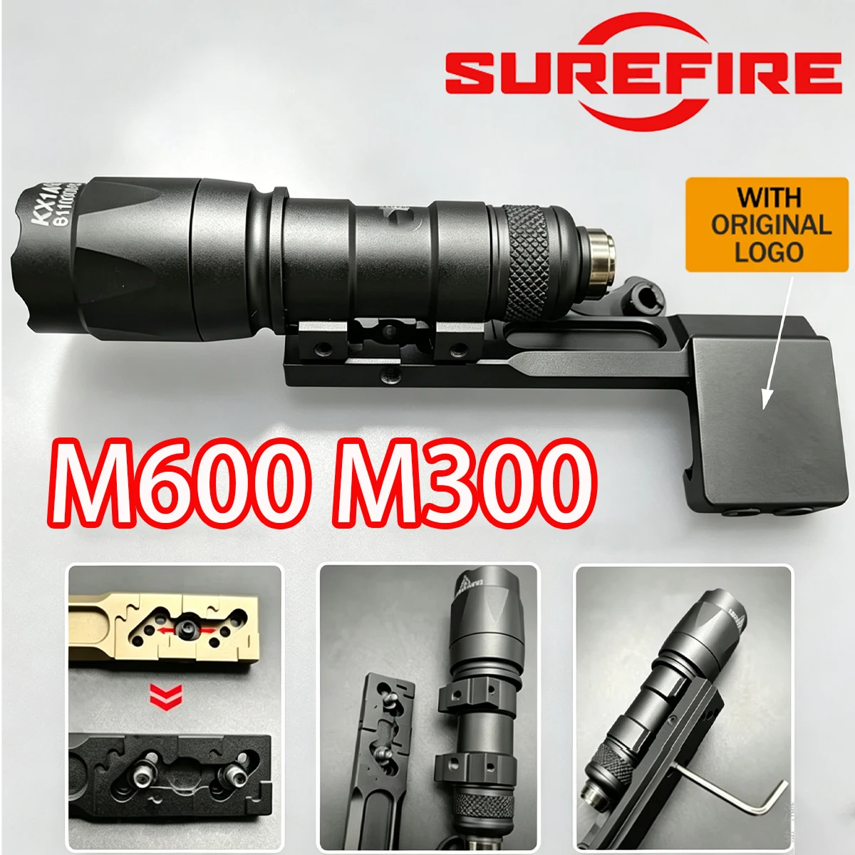 Тактический фонарь SF M600 M600C M300 M300C LED для оружия, для страйкбола, винтовки, пистолета, охотничий фонарь, крепление на планку 20 мм.