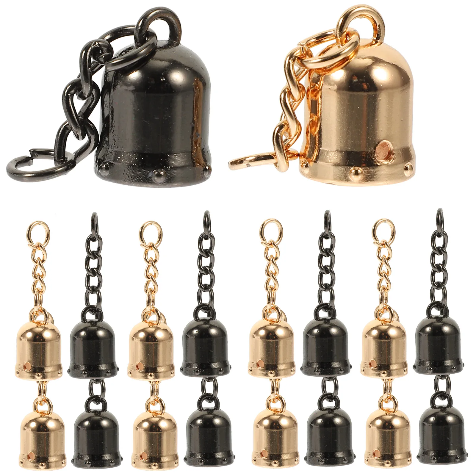 

20pcs High Grade Metal Tassel Caps Durable Jewelry Making Supplies for Silk Satin Cord Necklace Bracelet Crafts
