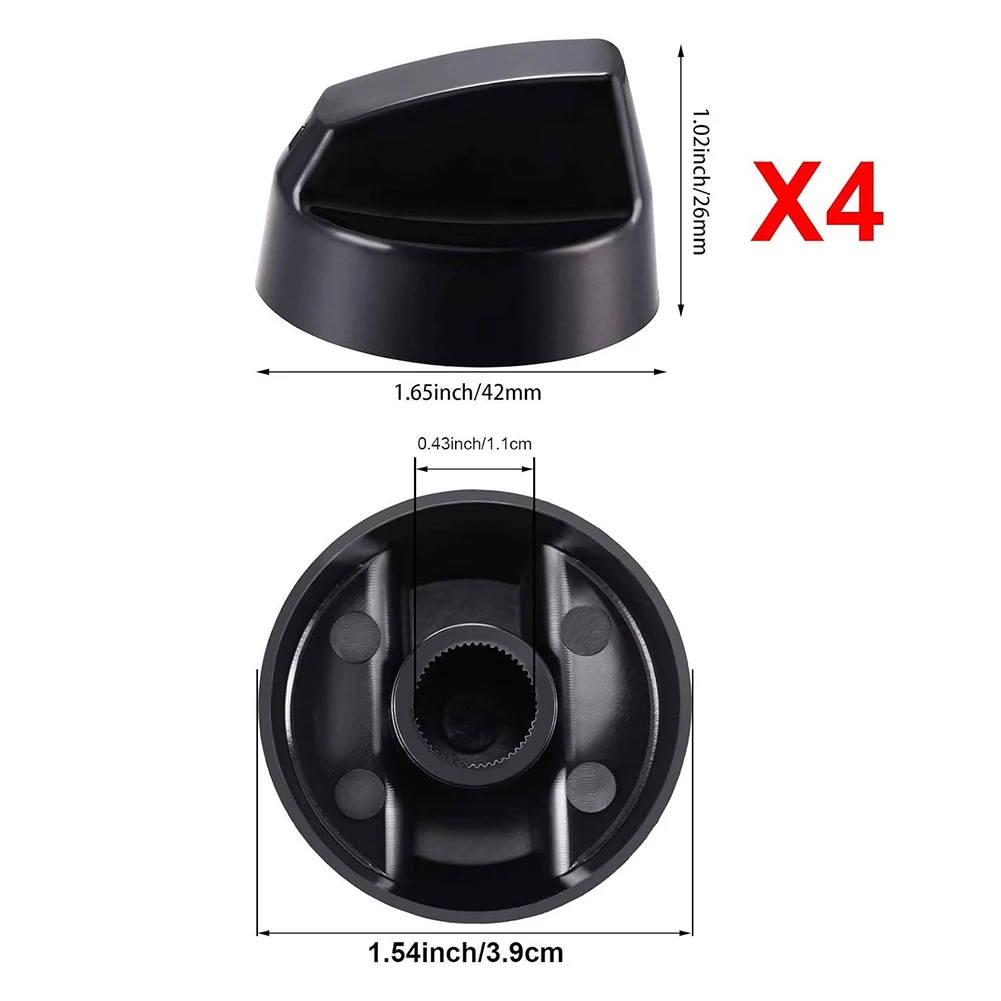 Versatile Control Knobs Set with 12 PCS Adapters for Stoves And Ovens - Easy Replacement Kitchen Appliance Knob And Dial Control