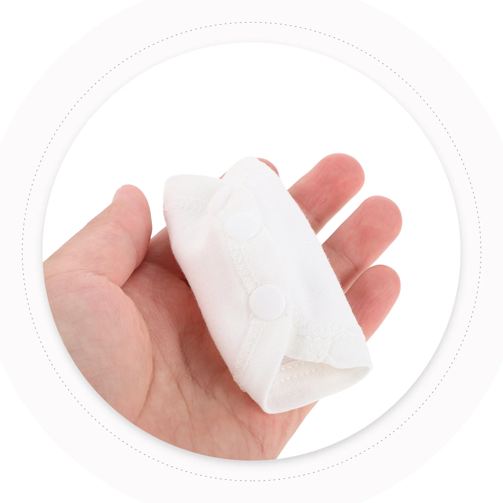 6 قطعة ارتداءها الطفل موسع القطن لينة أزرار خاطفة ملابس الرضع رومبير إطالة التصحيح تمديد حفاضات بيضاء #1