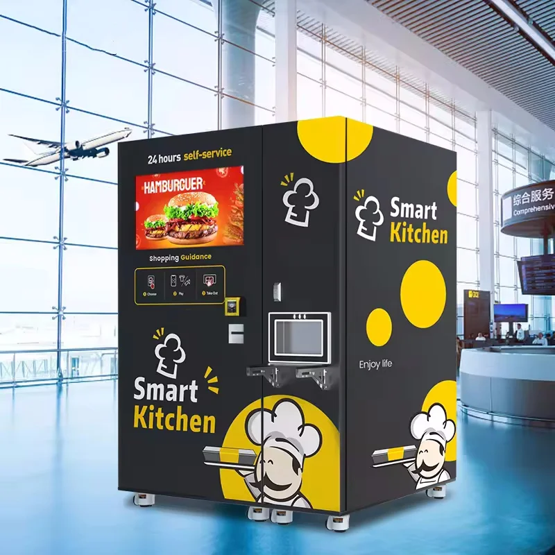 Kotak Makan Siang Sarapan Makanan Cepat Saji Otomatis Mesin Penjual Makanan Panas Untuk Kantor
