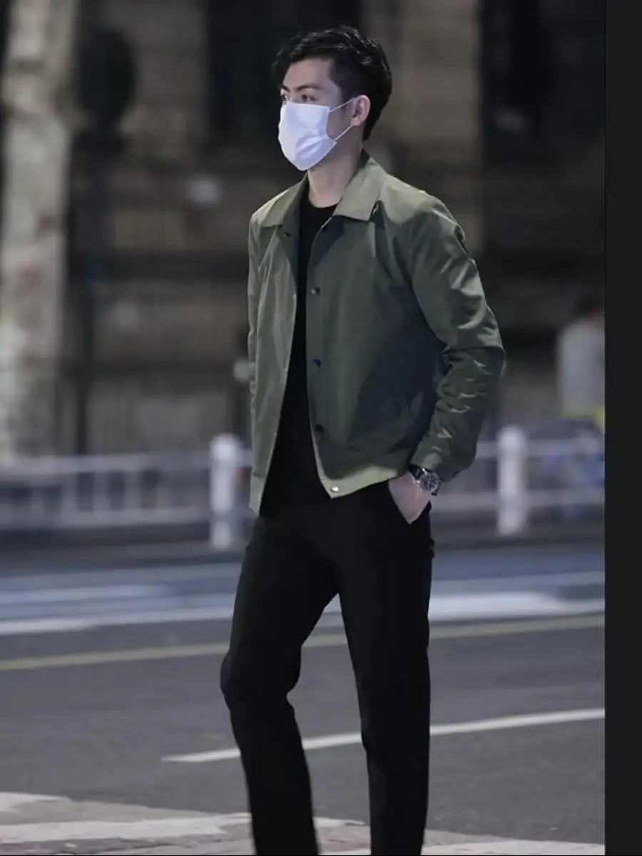 

Autumn New Sle Men's Faionable Versatile Jaet Coat Korean Version Slim Fit Haome Casual Color Turn-down Collar...