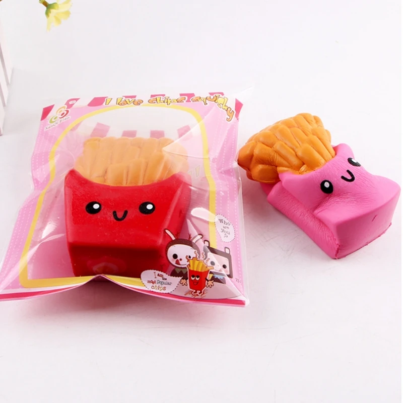 Papas fritas perfumadas crecimiento lento para aliviar estrés, juguete mano para apretar, regalo para niños,