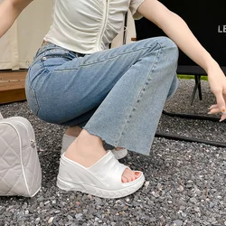 2024 New Summer EVA Platform Wedges Sandals 10CM Heels Women Fashion High Heels Female Summer Shoes mule talon femme