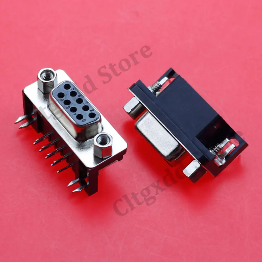 Cltgxdd-conector macho DB9 DB15, enchufe hembra, montaje PCB, d-sub, 9 pines, 15 Pines, RS232, aguja doblada de 90 grados, DR9, DR15, 2 piezas