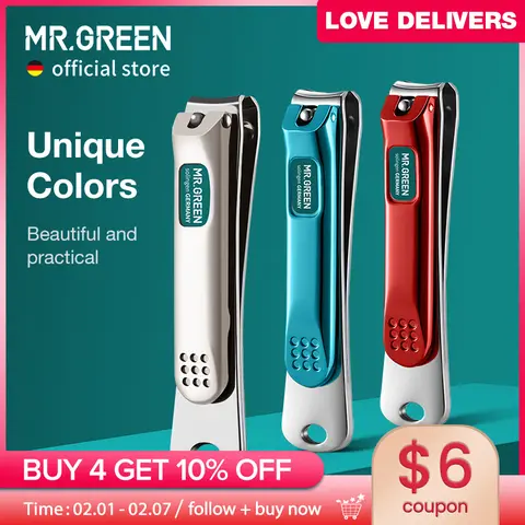 Curved Nail Clippers and Manicure Scissors MR.GREEN