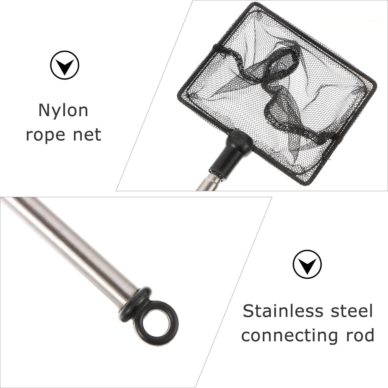 

2pcs /Set Retractable Fishing 62cm Extendable Strong Mesh for Fish Shrimp Tank Pond with Lifting Rings Portable for Fishing