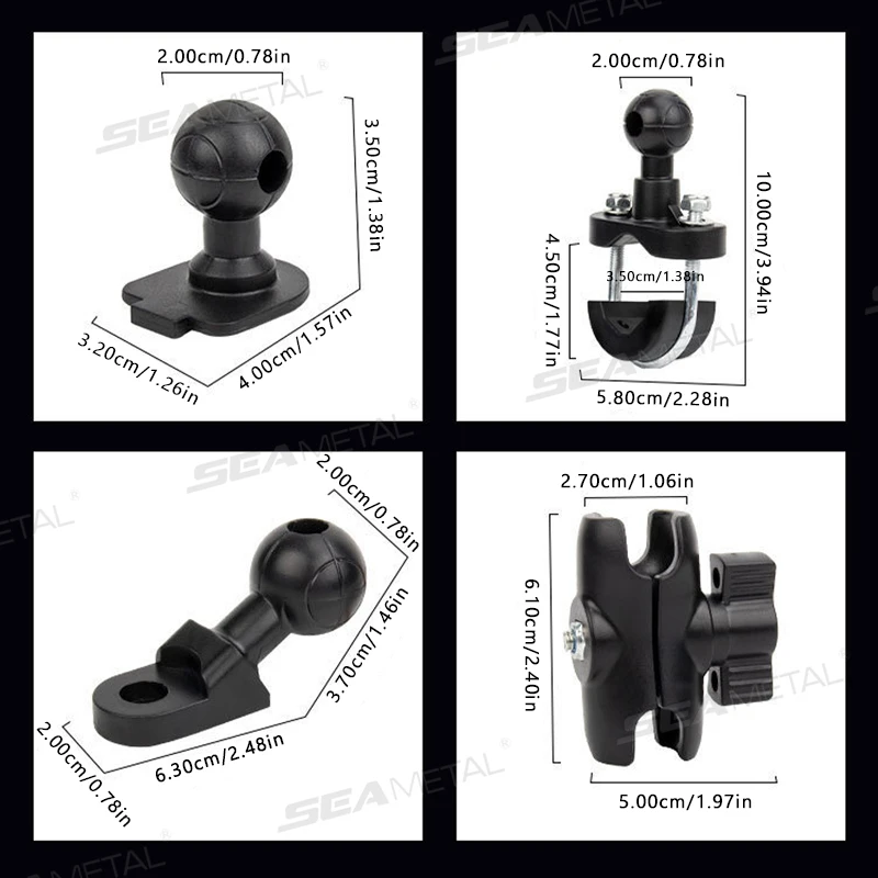 BLALION Motorcycle Riding Shock Absorption Mobile Phone Bracket Eight Claw Fixed Bracket for 4.7-7.1 inch Smartphone Shockproof image 6