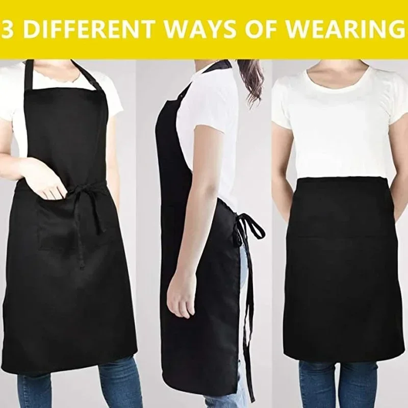 Kitchen Apron Barista Bartender Chef BBQ Hairdressing Cooking Apron Catering Uniform Anti-Dirty Overalls Kitchen Accessories