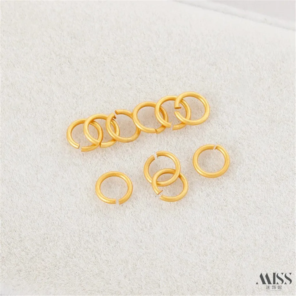 

Vietnamese Hoarse Gold Matte Gold Opening Ring Closing Buckle Ring Connecting Ring DIY Bracelet Necklace Jewelry Accessories