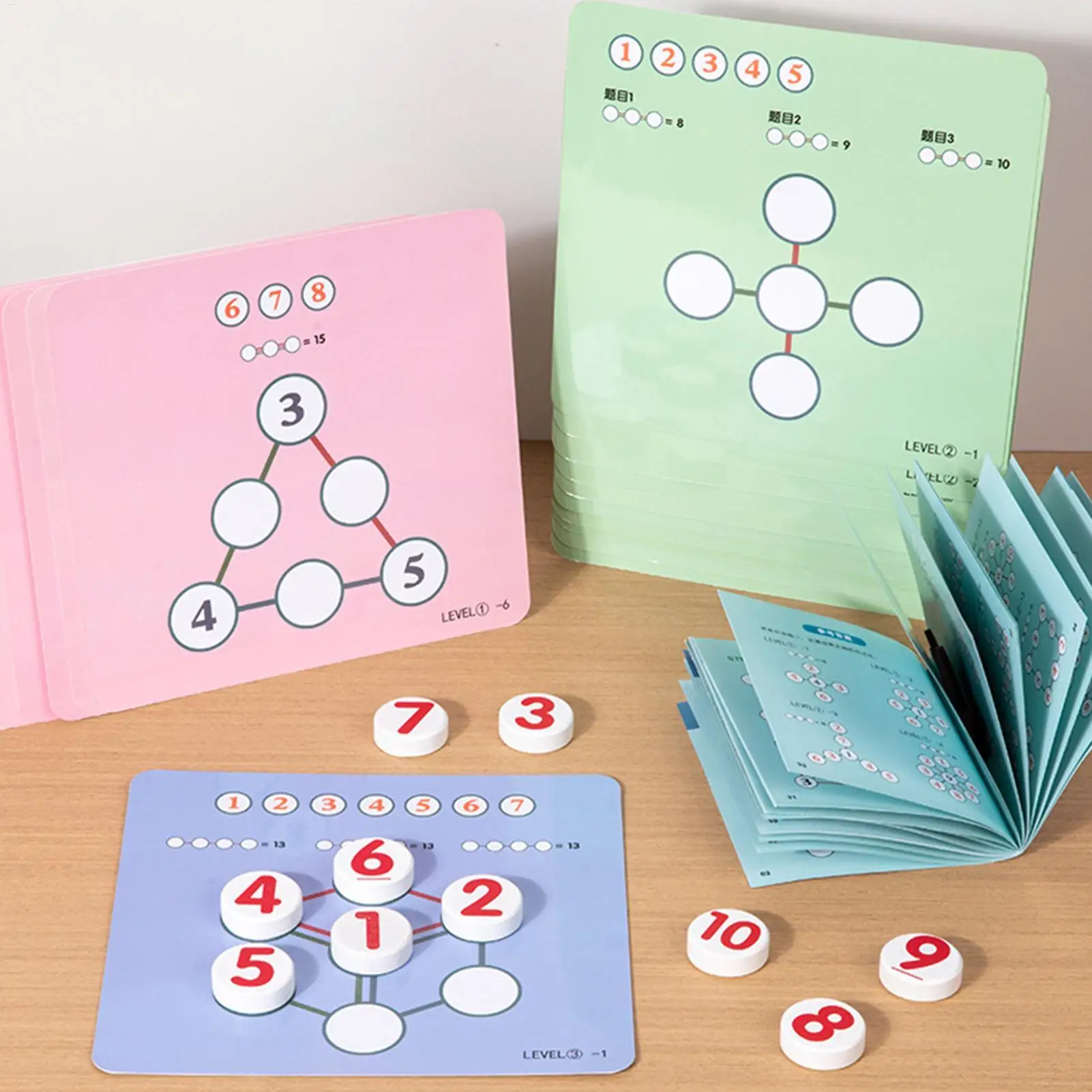 Addition Flash Cards Colorful Portable Safe Reusable Interactive Kindergarten Multiplication Division Flash Cards For Home
