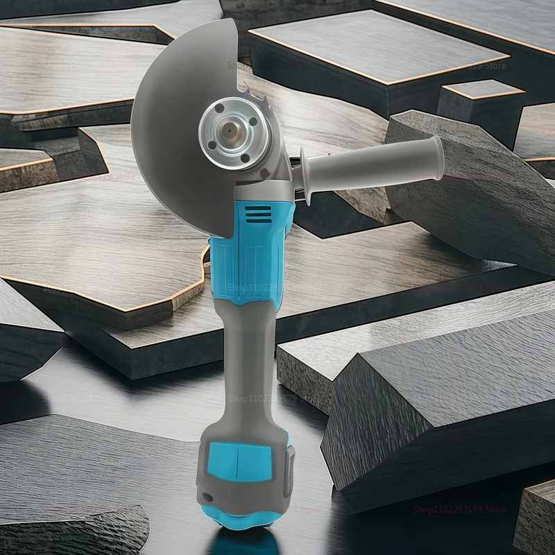 Беспроводная бесщеточная электрическая угловая шлифовальная машина 18 В, перезаряжаемый электроинструмент для шлифования металла, дерева, DIY проекты, совместимость с Makita