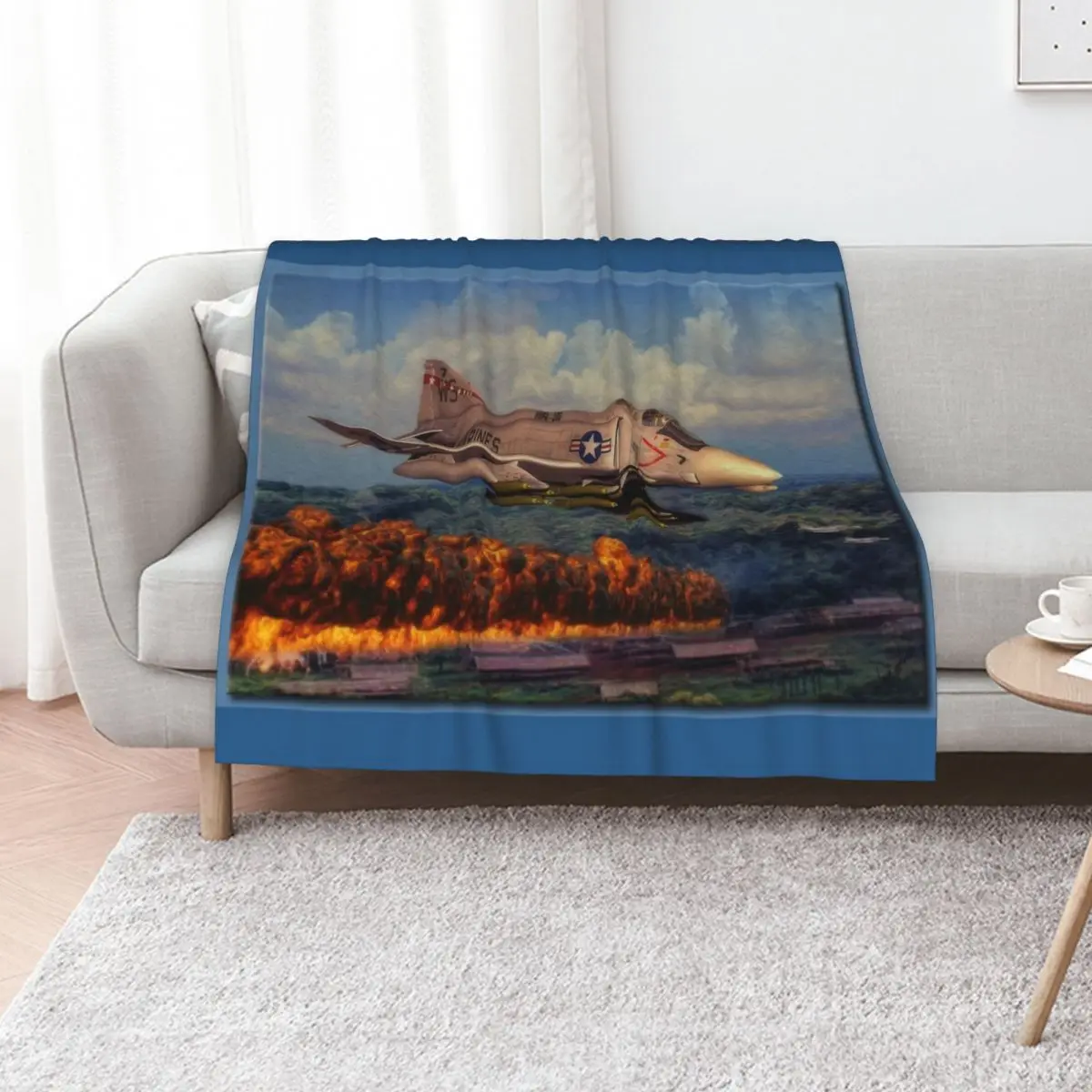 

F4 Phantom Throw Blanket Soft Moving Soft Plush Plaid Comforter Blankets