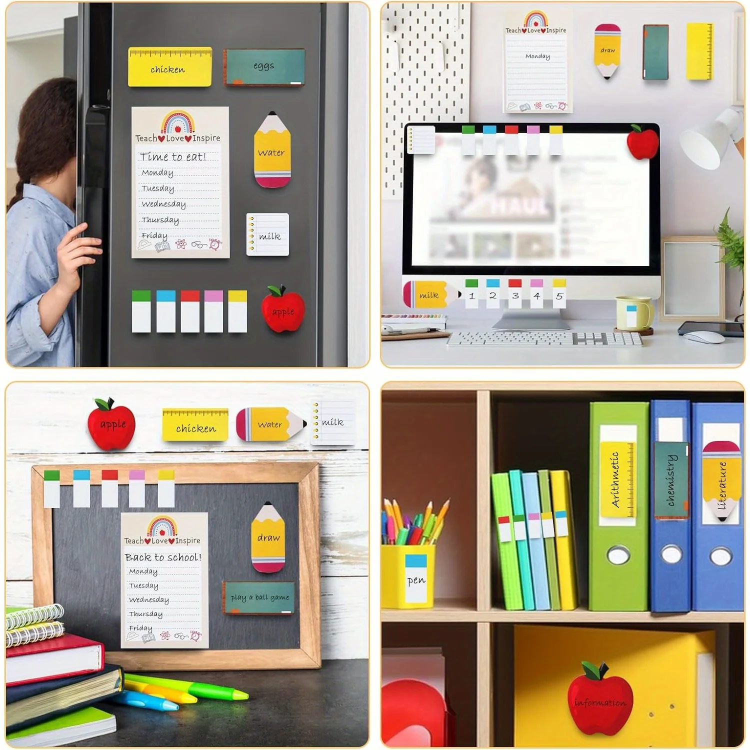 1 Pc Teacher Sticky Notes Set - Teaching Supplies Shaped Sticky Note Pads Teacher to Do List Notepad Writing Memo Pads for Teach image 5