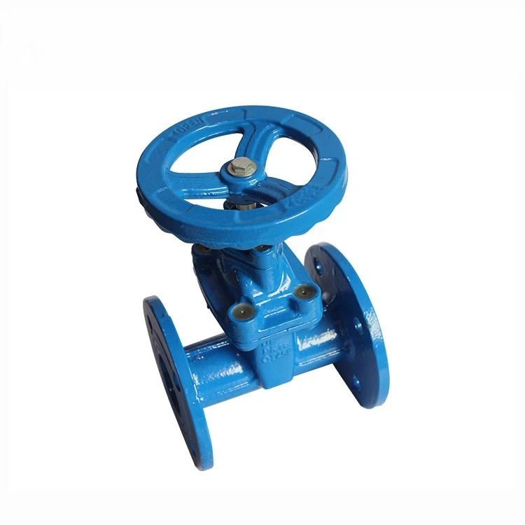 Industrial Cast Iron Gate Valve Manual Cast Iron Gate Valve Open Rod Hidden Rod Flange Valve Round Port Drainage