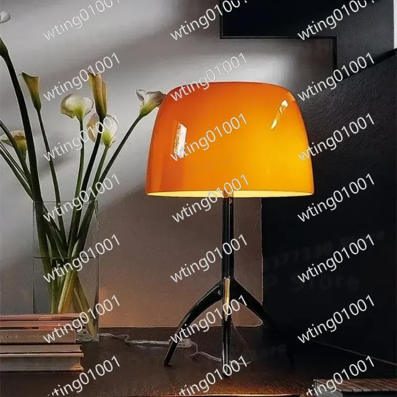 for Nordic Modern Colorful Glass Shade Three Legged LED Desk Light Ideal for Study Bedroom Living Room Decor