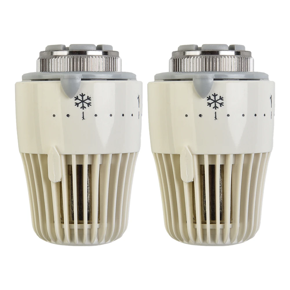 2pcs Thermostat Thermostatic Tools Valve Heads Accessories Antifreeze Brass Control M30 X 1.5 Radiator Replacement