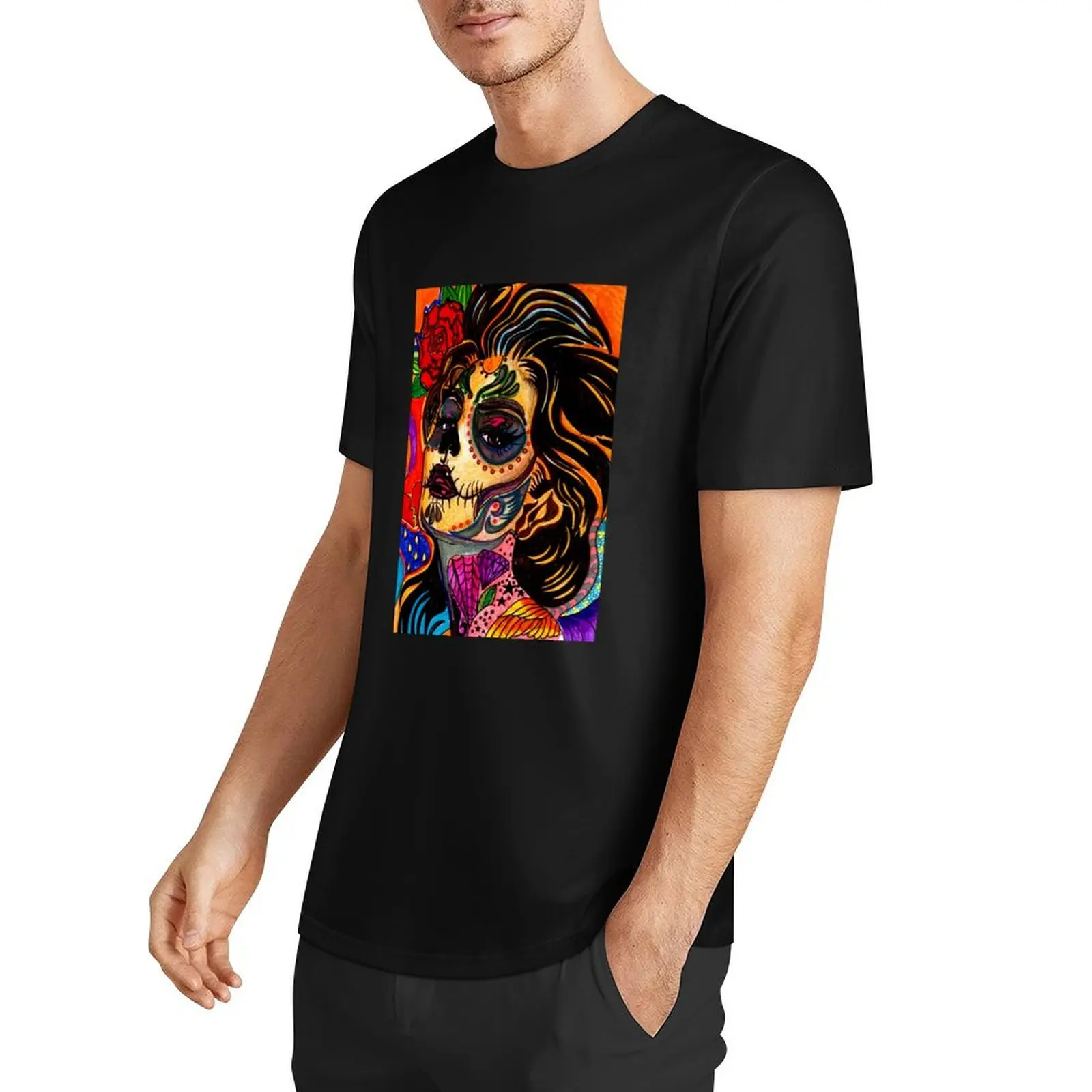 Orange Catrina T-Shirt graphics customs design your own for a boy men graphic t shirts