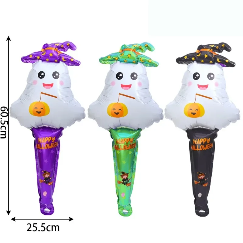 10/20 sztuk Halloween nadmuchiwane balony folia aluminiowa ręczny balon dynia duch czarownica zabawki dla dzieci impreza z okazji Halloween akcesoria