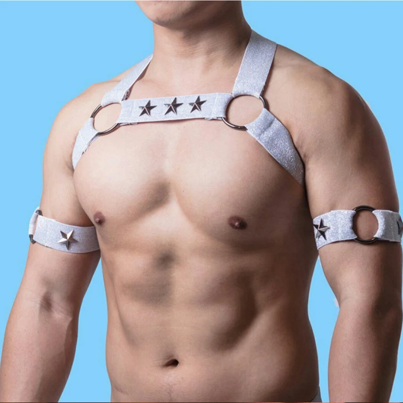Fluorescent Color Chest Strap Nightclub Dj Gogo Costume Sexy Hollow Straps Elastic Bandage Burning Man Stage Accessories XS5156 image 3