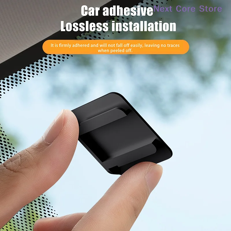 [NC]Car Toll Pass Holder Adhesive Sticky ETC Bracket Adhesive Removable Easy Installation Compact Toll Pass Holder Windshield view 2