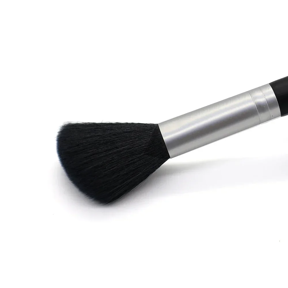 Pinceau de maquillage professionnel, 1 pièce, design classique en bois à tête diagonale, décoration de la forme du visage pour la fabrication